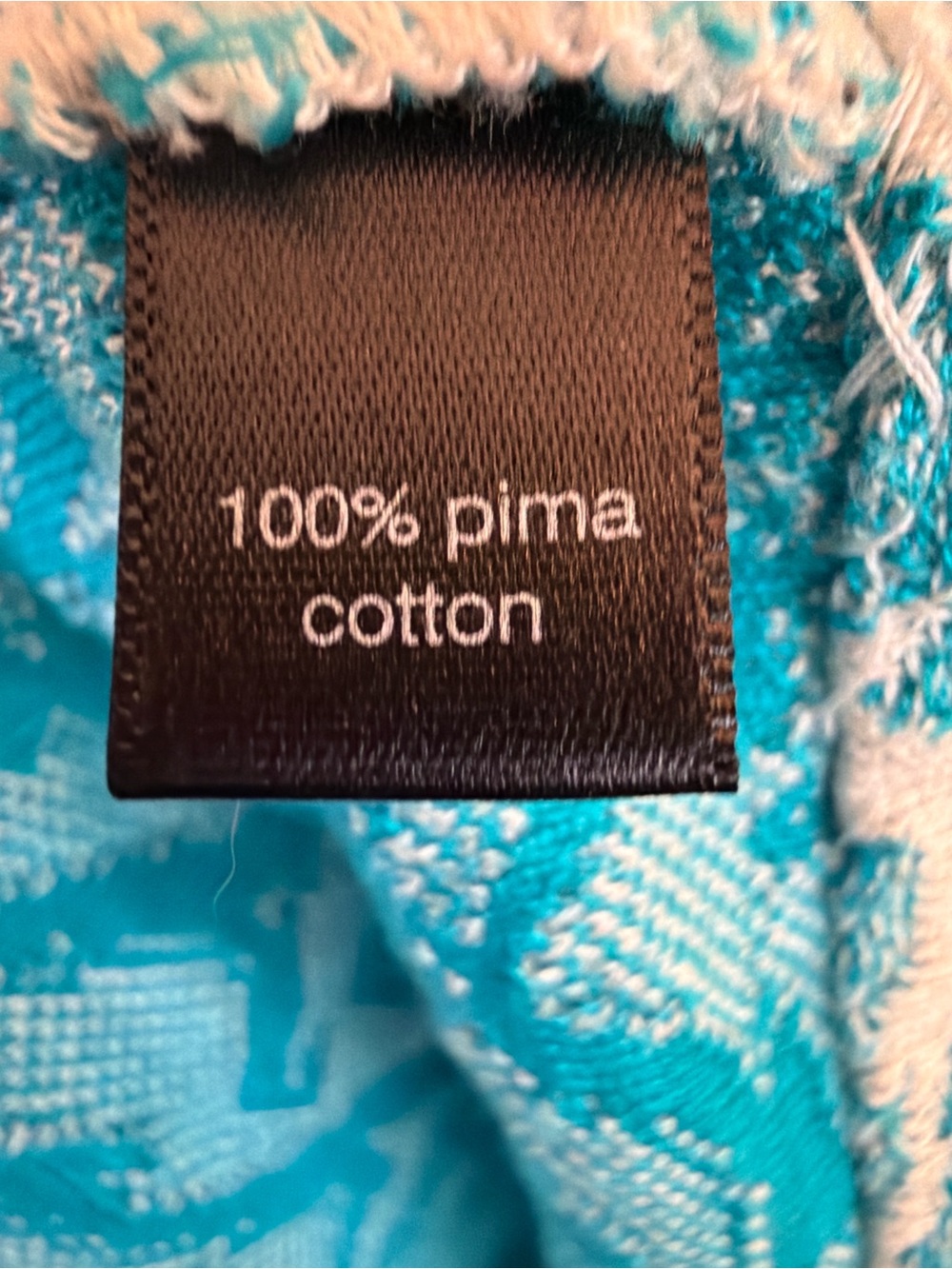 Peruvian Connection Turquoise White Sleeveless Mini Dress - Picture 5 of 7